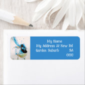 Blue Wren Australian Bird Return Address Labels ラベル (インサイチュ)