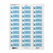Blue Wren Australian Bird Return Address Labels ラベル (フルシート)