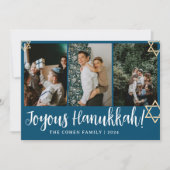 Blue Writhappiest Hanukkahファミリー4枚 シーズンカード (正面)