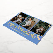 Blue Writhappiest Hanukkahファミリー4枚 箔シーズンカード (回転した状態)