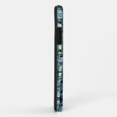 Blue XとOのパターンブラックチェック Case-Mate iPhoneケース (裏面/右)