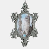 Blue XMAS 2018 スノーフレークピューターオーナメント (左)