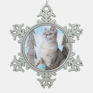 Blue XMAS 2018 スノーフレークピューターオーナメント