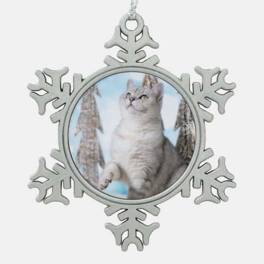 Blue XMAS 2018 スノーフレークピューターオーナメント (正面)