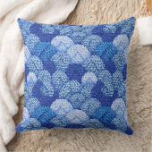 blue yarn ball pattern クッション (ブランケット)