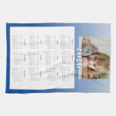 Blue Year 2026 Custom Photo Calendar Kitchen Towel キッチンタオル (横)