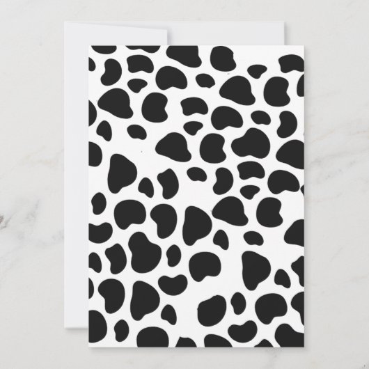 Blue Yee haw! Western Cowboy 5th Rodeo Birthday 招待状 (裏面)