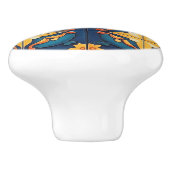 Blue Yellow and Orange Pattern  セラミックノブ (側面)