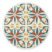 Blue Yellow and Rust Pattern  セラミックノブ (正面)