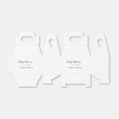 Blue yellow baby shower name date animal ear cute  フェイバーボックス (折り畳みなし)