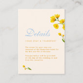 Blue & Yellow buttercup エンクロージャーカード (正面)