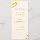 Blue & Yellow buttercup メニュー (正面)