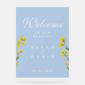 Blue & Yellow buttercup  Acrylic Sign アクリルサイン (正面)