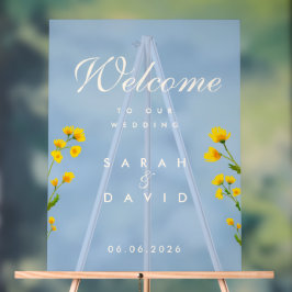 Blue & Yellow buttercup  Acrylic Sign アクリルサイン