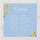 Blue & Yellow buttercup wedding プログラム (正面)