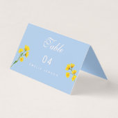 Blue & Yellow buttercup Wedding table numbers (正面)