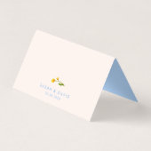 Blue & Yellow buttercup Wedding table numbers (裏面)