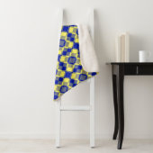 Blue Yellow Checker Argyle Pattern シェルパブランケット (インサイチュ)