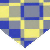 Blue Yellow Checker Argyle Pattern テーブルクロス (アングル)