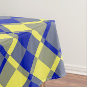 Blue Yellow Checker Argyle Pattern テーブルクロス (インサイチュ)