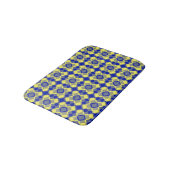 Blue Yellow Checker Argyle Pattern バスマット (アングル)