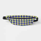 Blue Yellow Checker Argyle Pattern ファニーパック (正面)
