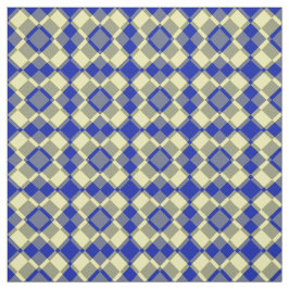Blue Yellow Checker Argyle Pattern ファブリック