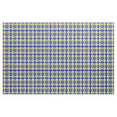 Blue Yellow Checker Argyle Pattern ファブリック (ファットクウォーター)