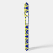 Blue Yellow Checker Argyle Pattern Case-Mate iPhoneケース (裏面 / 左)