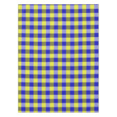 Blue Yellow Gingham Check Design  テーブルクロス (正面)