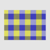 Blue Yellow Gingham Check Design  薄葉紙 (正面)