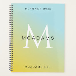 Blue Yellow Gradient  Personalized Business  プランナー手帳