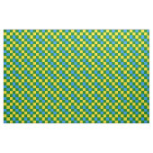 Blue Yellow Green Checkered Pattern Design  ファブリック (ヤード)