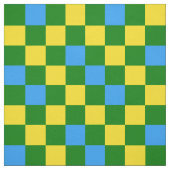 Blue Yellow Green Checkered Pattern Design  ファブリック (見本)