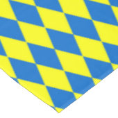 Blue Yellow Harlequin Checkered Design  テーブルクロス (アングル)
