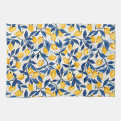 Blue & Yellow Lemon Kitchen Towel キッチンタオル (横)