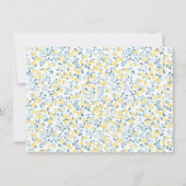 Blue Yellow Lemons Limoncello Monogram NoteCard ノートカード (裏面)