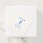 Blue & Yellow Lemons Thank You Bridal Shower フェイバータグ (インサイチュ)