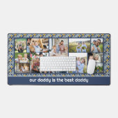 Blue Yellow Mosaic Tile Pattern 12 Photos Best Dad デスクマット (キーボード&マウス)