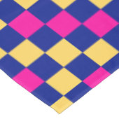Blue Yellow Pink Checkered Pattern Design  テーブルクロス (アングル)