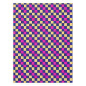 Blue Yellow Pink Checkered Pattern Design  テーブルクロス (正面)