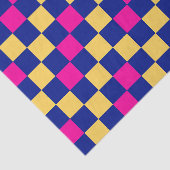 Blue Yellow Pink Checkered Pattern Design  薄葉紙 (詳細)