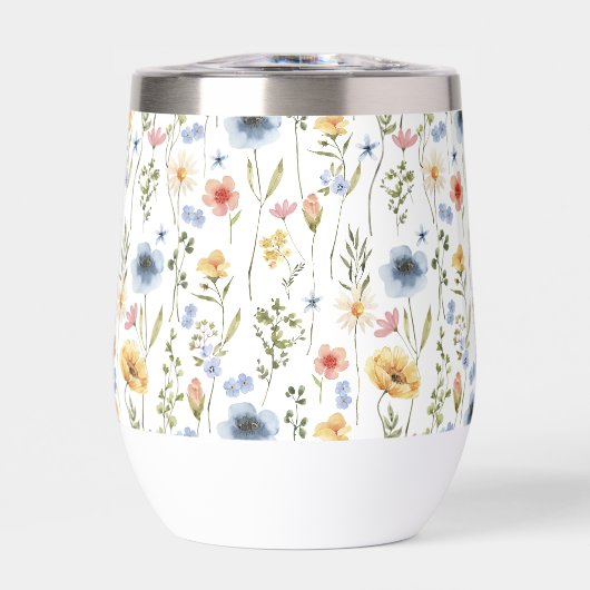 Blue Yellow Pink Floral Wildflower (正面)