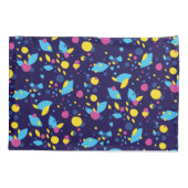 Blue Yellow Pink Fun Flow Abstract Pattern Modern 枕カバー (裏面)