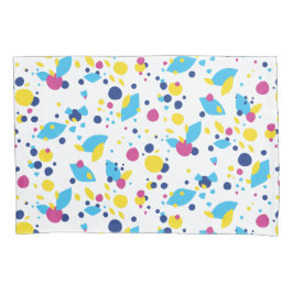 Blue Yellow Pink Fun Flow Abstract Pattern Modern 枕カバー