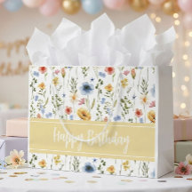 Blue Yellow Pink Watercolor Wildflower Name