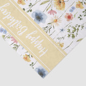 Blue Yellow Pink Watercolor Wildflower Name 薄葉紙 (詳細)