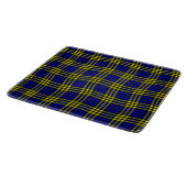 Blue Yellow Plaid Checker Seamless Pattern カッティングボード (角)