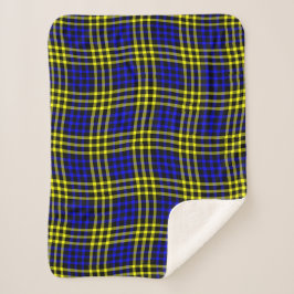 Blue Yellow Plaid Checker Seamless Pattern シェルパブランケット