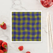 Blue Yellow Plaid Checker Seamless Pattern スタンダードランチョンナプキン (インサイチュ)